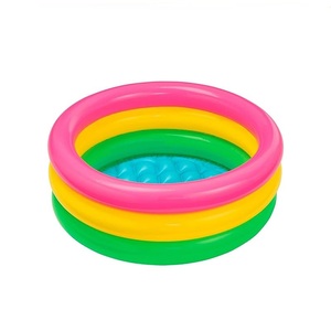 Intex bền và an toàn 61x22cm hồng/vàng/xanh Inflatable trẻ em của hồ bơi với 3 vòng thủy sản vui vẻ đồ chơi ngoài trời - Product Image 1