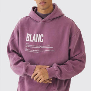 Alta calidad Heavyweight Basics 100% algodón Streetwear ropa polar sudadera personalizado Puff estampado logo sudaderas con capucha de gran tamaño hombres - Product Image 3