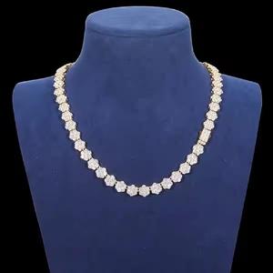 Chaîne à maillons cubain Miami entièrement glacée de luxe à l'envers VVS clouté testeur de diamants vérifier collier Moissanite chaînes de mode - Product Image 5