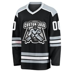 Camiseta de Hockey sobre Hielo Personalizada con Transferencia Térmica, 100% Poliéster, Secado Rápido, Antibacteriana, OEM, Ropa Deportiva al por Mayor - Product Image 3