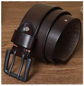 Qualité supérieure 3cm d'épaisseur peau de vache ceinture en cuir véritable hommes concepteur de luxe mâle ceinture Double broche personnalisé Cowboy jean sangle - Product Image 6