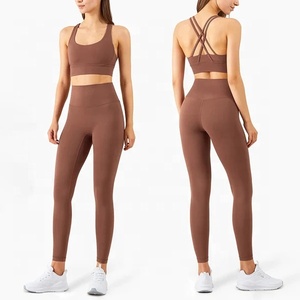 Soutien-gorge sexuel 2 pièces yoga costume fitness yoga wear yoga soutien-gorge top fitness wear femmes sport soutien-gorge gym fitness ensembles - Product Image 6