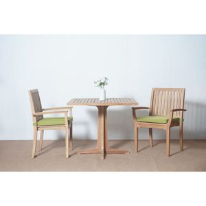 Ensemble de salle à manger moderne en teck Table et chaise d'extérieur Mobilier de jardin en bois massif Utilisation dans les parcs - Product Image 2