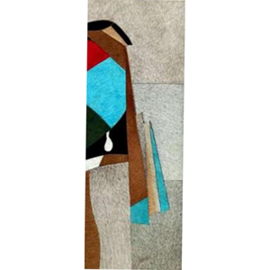 Indian Supplier Customized Modern Design Hand-Painted Leather Patch Wall Art Elegant Room Decoration <b>Framed</b> Wall Art - Product Image 3