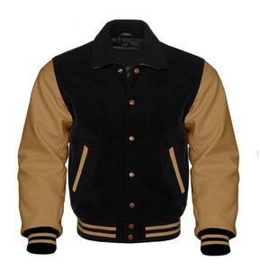 OEM Wholesale Custom Men's Plus Size <b>Woolen</b> Varsity Jacket Winter Jacket with Logo CollegeBaseballjacket for men - Product Image 1