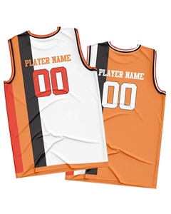 Tenues de basketball personnalisées imprimées par sublimation, 100 % polyester, respirantes, anti-humidité, séchage rapide, grandes tailles personnalisées - Product Image 3
