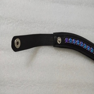ที่คาดคิ้วหนังรูปม้าเป็นรูปคลื่นพร้อมคริสตัลพลอยเทียมประกายเพชร - Product Image 4