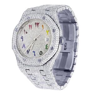 VVS1 White Moissanite Diamond Mechanical ETA Automatic <b>Watch</b> Adults 40MM Stainless Steel Full Bust Case Luxury Water Resistant - Product Image 4