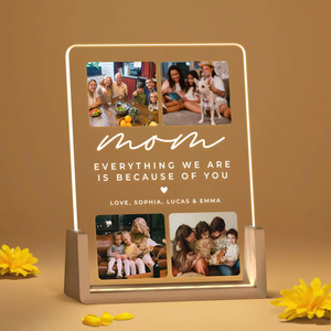 Cadre photo décoratif en mica personnalisé élégant, cadres en bois, marque Delarchi, impression en relief à deux couleurs, pour la fête des mères - Product Image 5