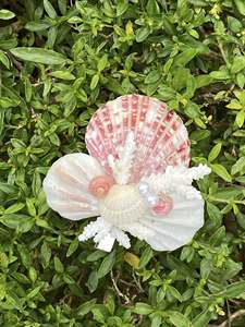 Cute Handmade Sea <b>Shell</b> Hand <b>Mirror</b> Portable Pearl Decor Cosmetic <b>Mirror</b> For Girls And Women - Product Image 3