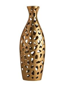 Vase en métal doré artisanal conçu pour des centres de table époustouflants, des fleurs saisonnières et un style de table d'appoint moderne en provenance d'Inde - Product Image 5