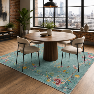 Tapis lavable traditionnel RW7113 Palazzo Fern de Rug Weavers, chenille lavable, 10 tailles, vente en gros et dropshipping - Product Image 5