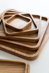 จานสลัดไม้จัดจานเสิร์ฟพร้อมกล่องไม้สนลายน่ารักสำหรับใส่ขนมคุกกี้อาหารหรือของขวัญตกแต่งบ้าน - Product Image 5