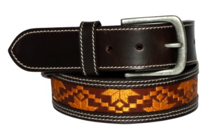 Western Vintage <b>Tooled</b> <b>Leather</b> Belt OEM Manufacture with High Quality from INDIA, Economic Factory Price Verified Supplier - Product Image 4