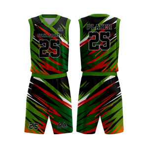 Vente en gros d'uniforme de basket-ball de haute qualité Tissu léger à séchage rapide de conception personnalisée OEM pour club scolaire et équipe sportive - Product Image 3