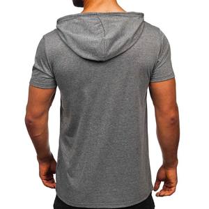 Jersey con capucha para hombre, camiseta con capucha, de manga corta Camiseta deportiva, camiseta de ocio, camiseta informal, sudadera de verano, Fitness - Product Image 2