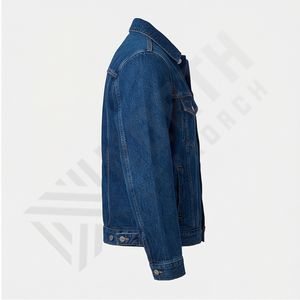 Chaqueta Vaquera Extra Grande Azul Claro Vintage Personalizada, Cierre de Botones, Puños Doblados, Disponible en Varios Colores para Hombre y Mujer, Ropa Exterior - Product Image 3