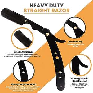 Navajas de Afeitar Rectas para Barbería Más Vendidas, Acero Inoxidable de Alta Calidad, Productos Profesionales para Afeitar Hombres - Product Image 4