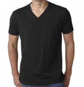 T-shirt décontracté uni pour hommes avec journal personnalisé imprimé pour t-shirt en coton à col en V à t-shirt en coton confortable pour hommes en vente - Product Image 1