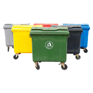 1100 Liter Industrieller Recycling-<span class=keywords><strong>Container</strong></span> Schwerlast-Außenmülltonne mit Rädern Großer Umweltfreundlicher Kunststoff-Abfallbehälter - Product Image 2