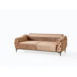 Monalisa Sofaset .Wholesale Modern High Quality Convertible Extensible Chesterfield Design Luxury Velvet Sofa Tufted Style