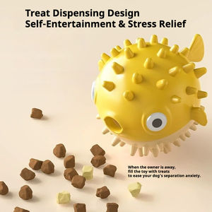 Jouet interactif de distribution de friandises pour chiens de conception de poisson-globe Jouet de mouvement et de divertissement pour animaux de compagnie - Product Image 4
