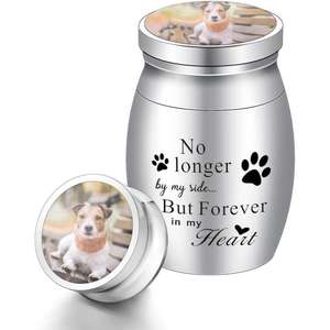 Urne de crémation Souvenir Les chats et les chiens peuvent être personnalisés Photo Urne Souvenir de crémation pour toujours dans mon coeur gravé - Product Image 5