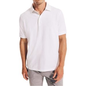 Polos décontractés à demi-manches de couleur unie vierge pour hommes conception de logo personnalisé Polos confortables 100% coton - Product Image 4