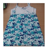 Robe midi pour femmes de qualité supérieure, imprimé floral, tissu tricoté 100% coton, décontractée, bretelles spaghetti, taille XL, lavable, coupe évasée, été