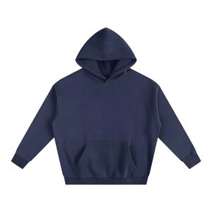 <b>Navy</b> <b>Blue</b> Pullover <b>Hoodie</b> Premium Cotton Fleece Plain Blank Hooded Sweatshirt Unisex Winter Casual Streetwear <b>Hoodie</b> Wholesale - Product Image 1