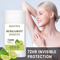 Déodorant Solide en Gros à la Bergamote – Crème Anti-Odeur pour les Aisselles, Anti-Transpirant Longue Durée, Parfum Frais et Doux