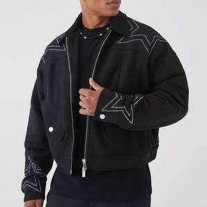 Chaqueta de Gamuza para Hombre, Estilo Moderno con Cierre Frontal, Chaqueta de Cuero de Gamuza de Piel de Vaca Auténtica de Alta Calidad - Product Image 1