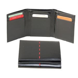 Portefeuille pour hommes en cuir véritable de luxe de la meilleure qualité Long RFID à trois volets avec logo Porte-cartes de vente chaude pour un usage quotidien - Product Image 1