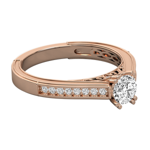 Anillo de Diamantes Cultivados en Laboratorio de 10K para Mujer, Corte Brillante - Product Image 3