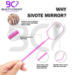 Forme carrée Highland Qualité Prix raisonnable Acier inoxydable Produit unique Miroirs à cils sans adhérence - Product Image 4