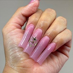 A10jet - 5 Piezas de Adornos para Uñas Plateados con Detalles Rosas, Diseño de Corazón con Corona para el Día de San Valentín, Suministros para Uñas - Product Image 3