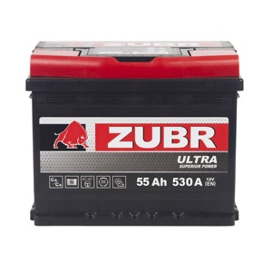 Batería de plomo-ácido ZUBR Ultra 55-60Ah, 12V, L2, R +/L +, L2 Baterías de coche de plomo ácido tipo caja fabricadas en Bielorrusia - Product Image 1