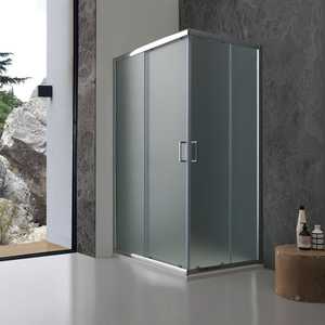Mampara de Ducha Corredera de Vidrio Mate Genoa 70x90, Elegante Cortina de Baño - Product Image 1