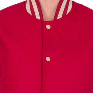 Chaqueta universitaria de alta calidad de fabricante personalizado, chaqueta universitaria de lana en blanco con el logotipo bordado por el cliente de su marca, chaqueta universitaria de béisbol para mujer - Product Image 2