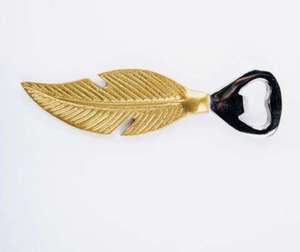 With Wooden Handle <b>Golden</b> Metal Bottle Opener <b>Bars</b> Restaurants Commercial Beverage Service Bottle Cap Opening Use Opener - Product Image 2