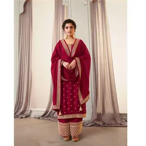 Vêtements de mariage de styliste indien, en soie lourde de Style malaisien Salwar Kameez avec broderie, codage fantaisie, travail Zari, 2022, dernière arrivée