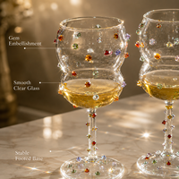 Copa de Vino de Cristal Vintage de Lujo, Gran Capacidad, Diseño Brillante, Venta al por Mayor, Logotipo Personalizado OEM