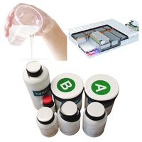 Composé de scellement en silicone bicomposant transparent Hanast, résine époxy liquide flexible, conductrice thermiquement, à faible viscosité