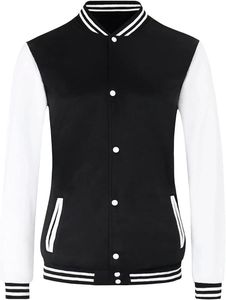 แจ็คเก็ตวาร์ซิตี้ครอปสำหรับผู้หญิง แจ็คเก็ตวาร์ซิตี้ลำลอง ลายปักตัวอักษร ติดกระดุม แจ็คเก็ตวาร์ซิตี้ผู้หญิง ขายส่ง - Product Image 3