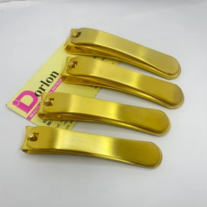 Coupe-ongles professionnel en acier inoxydable plaqué or mat Logo privé personnalisé coupe-ongles incarné doigt et orteil au Pakistan - Product Image 1