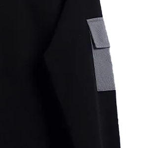 เสื้อสเวตเชิ้ตผู้ชาย/ผู้หญิง สไตล์ลำลอง สีดำฟอกสี ผ้าโพลีเอสเตอร์/คอตตอน มีกระเป๋าสีเทา คอกลม พิมพ์ลาย สไตล์สตรีทแวร์ สำหรับออกกำลังกาย - Product Image 2