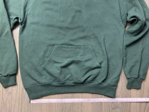 Sweat à capuche pour homme taille XS Green Block 100% coton polaire français fermeture éclair complète style hiver avec logo brodé - Product Image 6