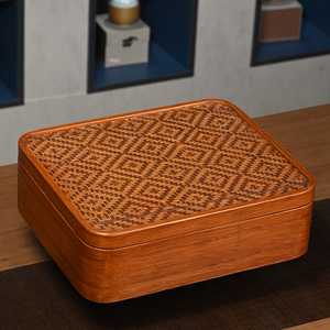 กล่องกระดาษทิชชู่ทรงสี่เหลี่ยมทำจากไม้ไผ่ทำมือของตกแต่งบ้านและโต๊ะธรรมชาติเป็นมิตรกับสิ่งแวดล้อมขายส่งจากเวียดนาม - Product Image 2