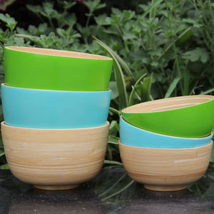 Bol en bambou tendance 2026, fabriqué à partir de fibres végétales naturelles, pour le service des aliments, la cuisine et la salle à manger, fabriqué au Vietnam - Product Image 1