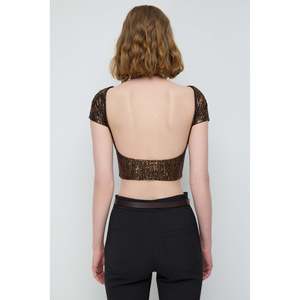 Blusa corta de manga corta - Product Image 4